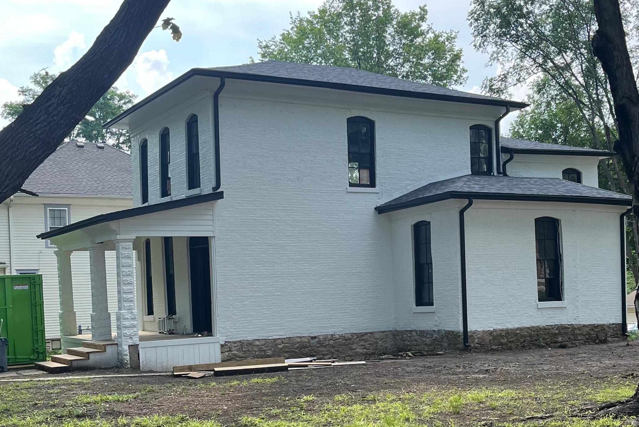 Home built in the 1800s after fresh paint and roof.